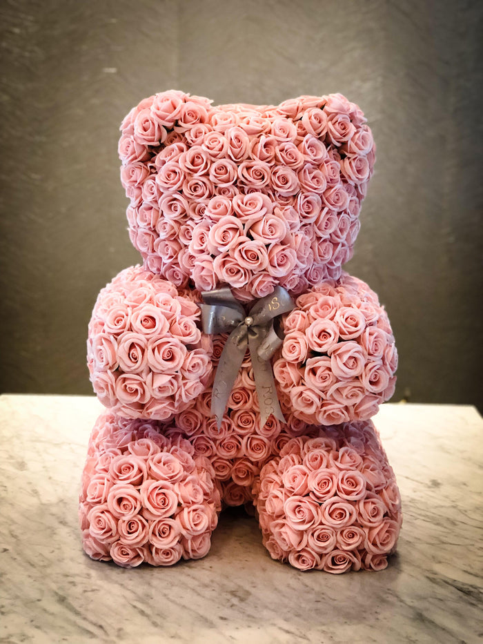 Pink rose bear -Valentines, Love ,Sweetness, feminine